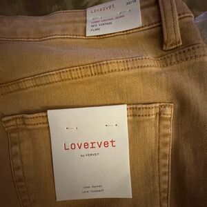 Lovervet Women's Flare Jeans in Tan
